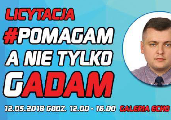 W sobotę 12.05.2018 w Galerii ECHO odbyła się Licytacja na rzecz Adama! Zoorganizowana przez firmę Kolporter i znajomych Adama!