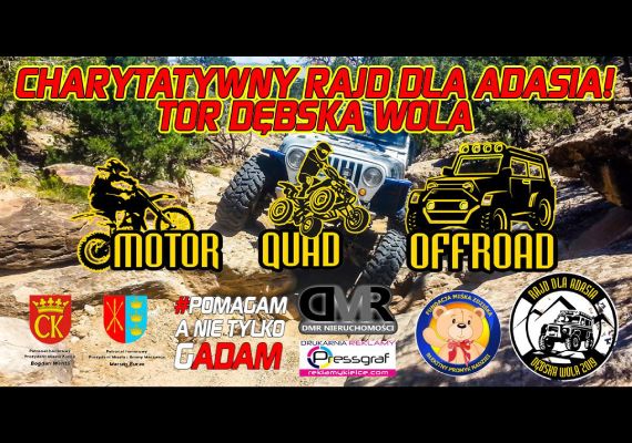 Charytatywny Rajd dla Adasia już 14 kwietnia na torze w Dębskiej Woli!